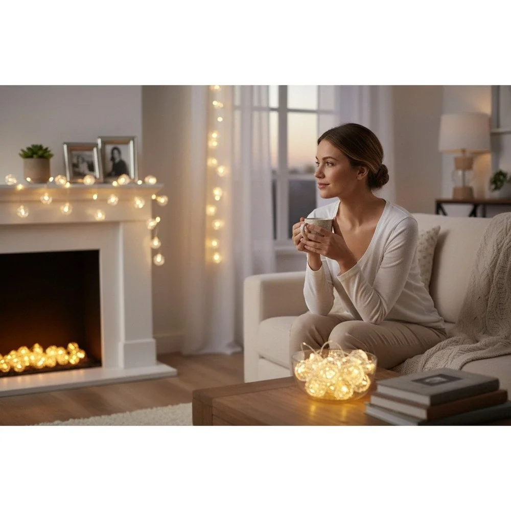 Target Jewel String Lights Home 6ft Clear Brand New Battery Operated 234-04-0321